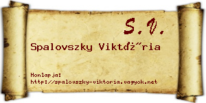 Spalovszky Viktória névjegykártya