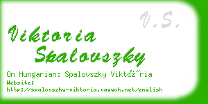 viktoria spalovszky business card